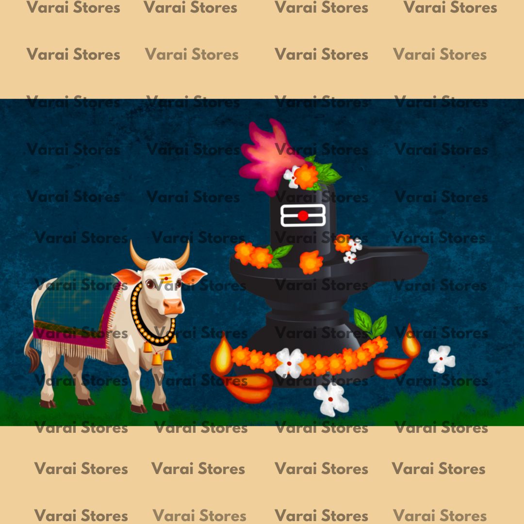 Siva Lingam (Teal) - Printed Backdrop