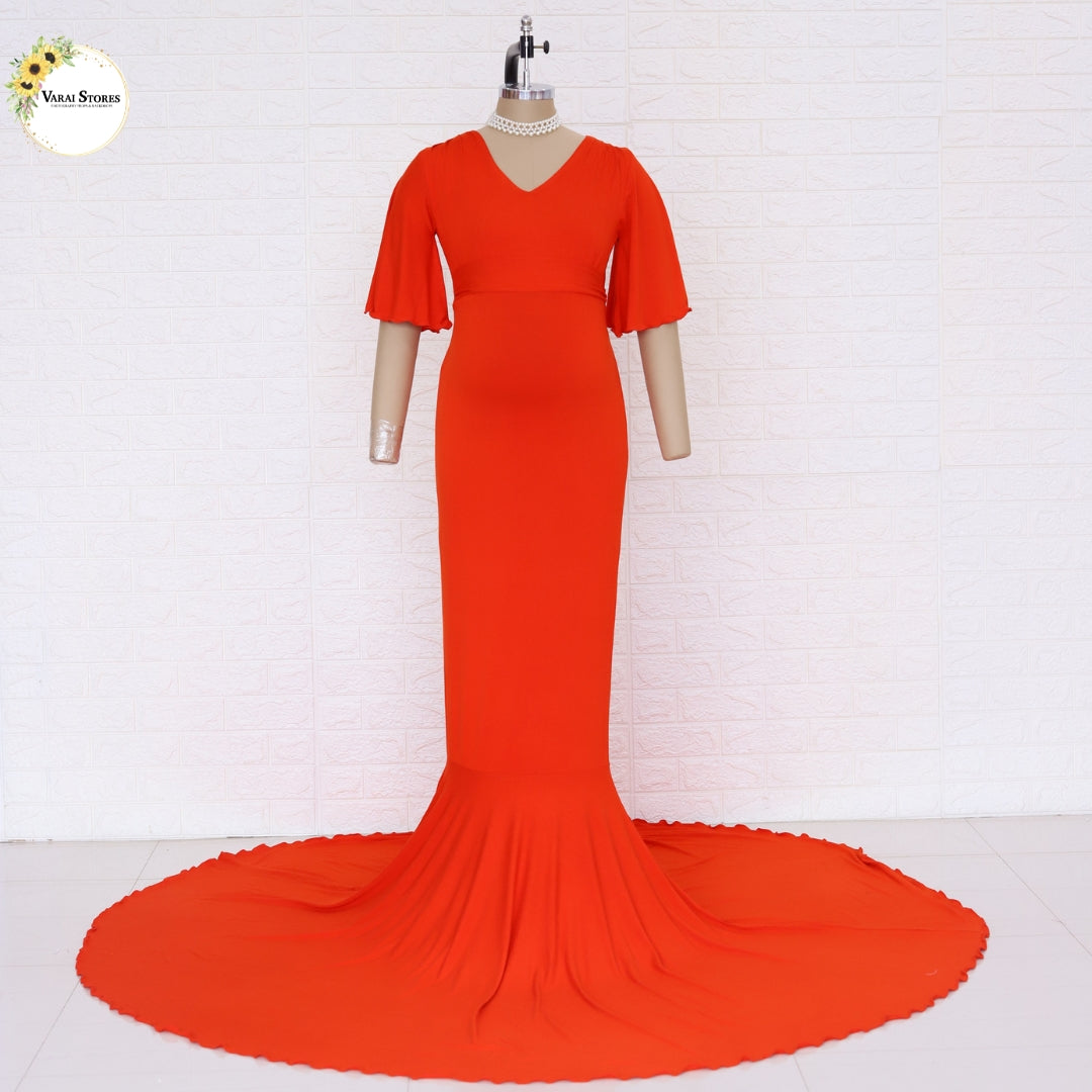 ORANGE MATERNITY FROCK