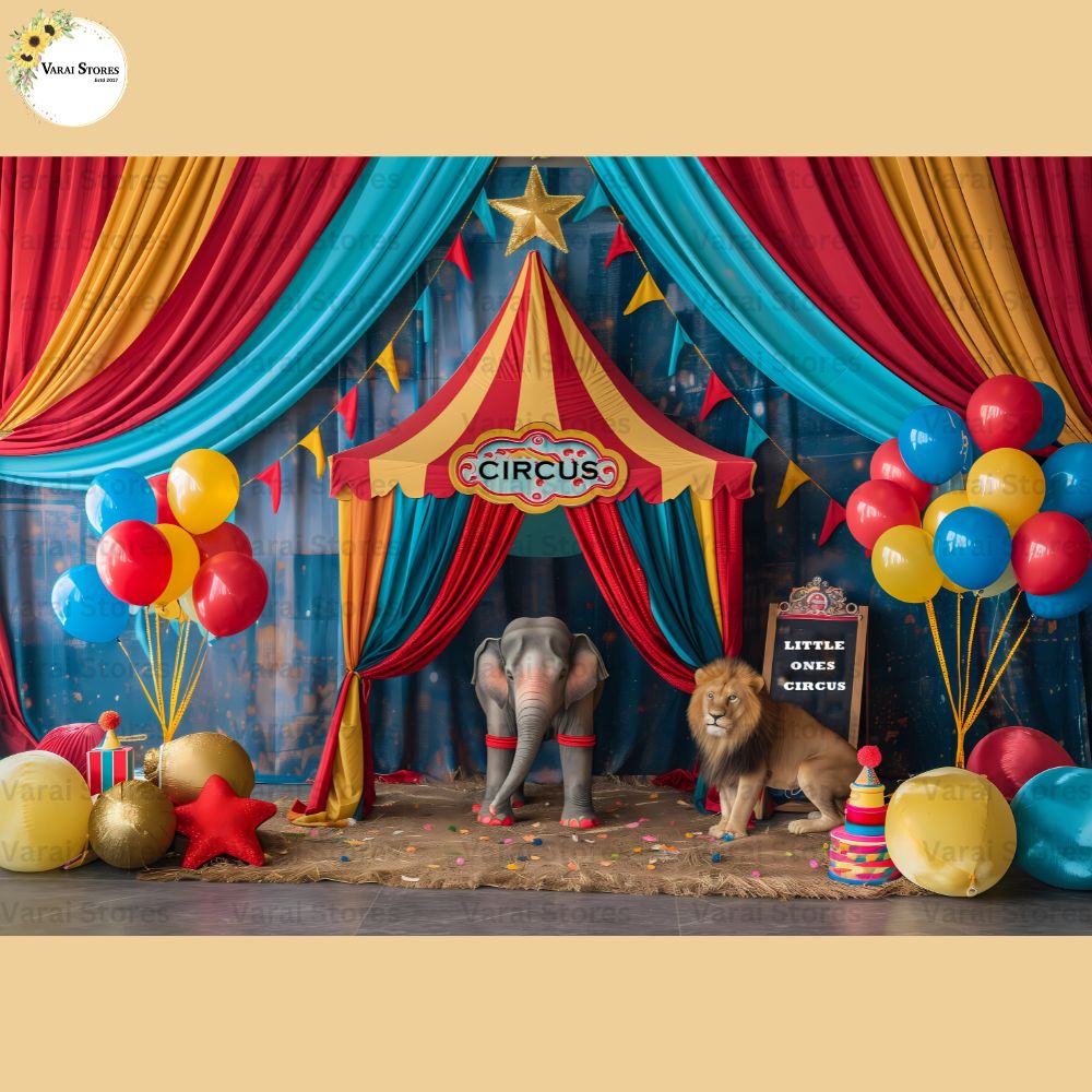 Circus - Baby Printed Backdrops (5x7) feet