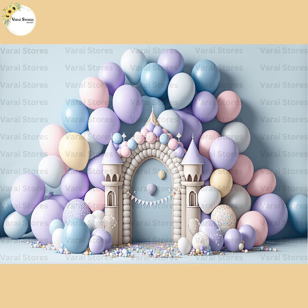 Balloon Castle - Baby Printed Backdrops
