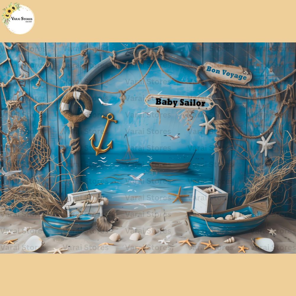 Baby Sailor - Baby Printed Backdrops (5x7) feet