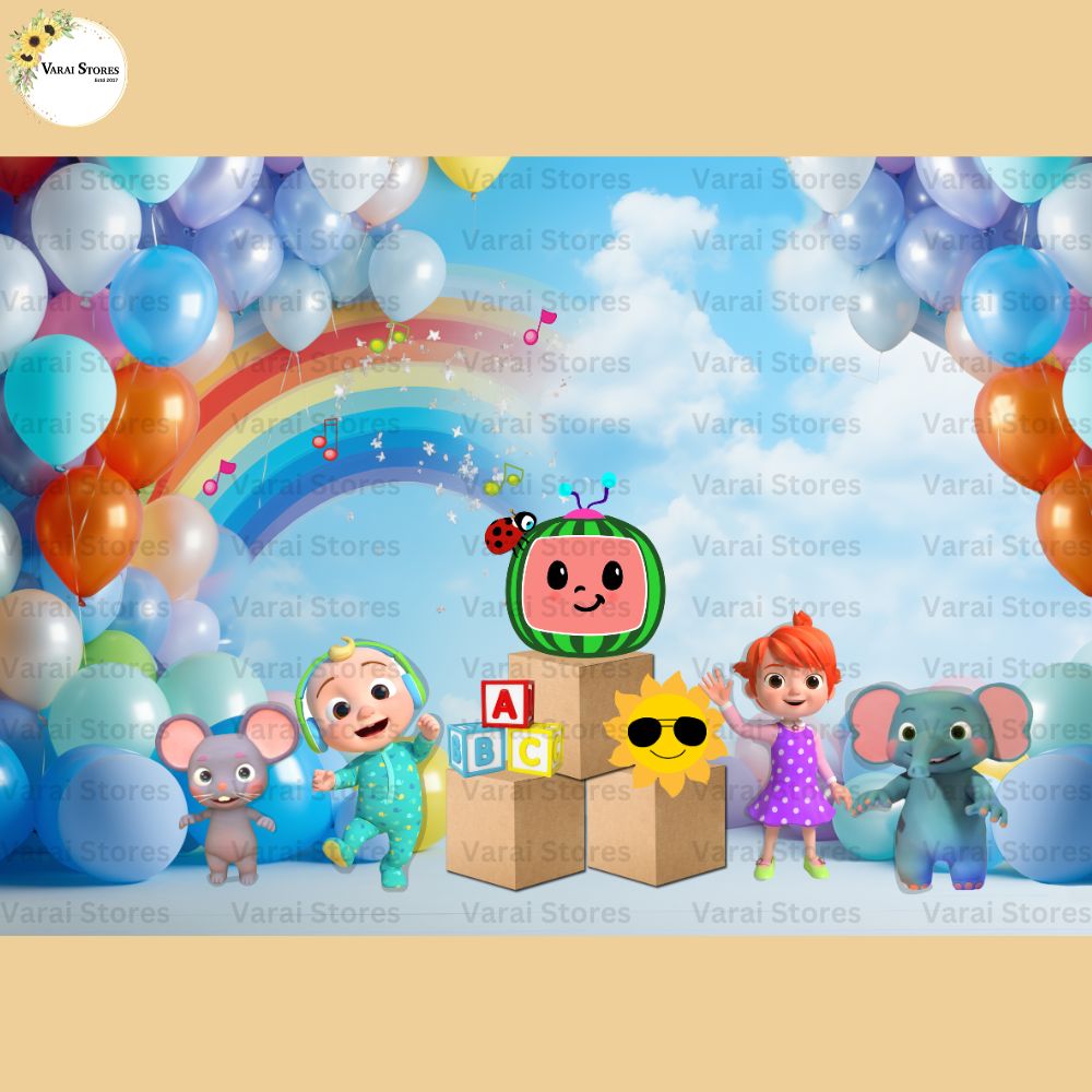 Cocomelon Party - Baby Printed Backdrops