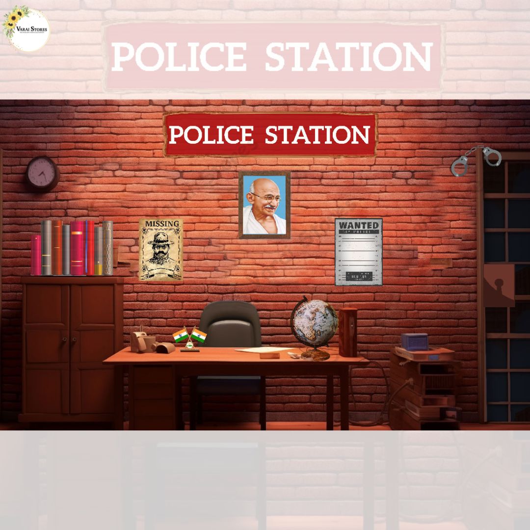 Police Station - Baby Printed Backdrops