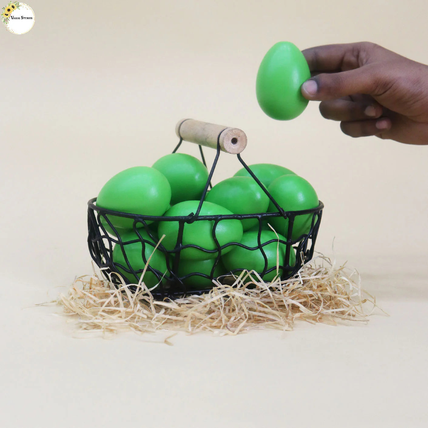 EGGS SET OF 2 GREEN