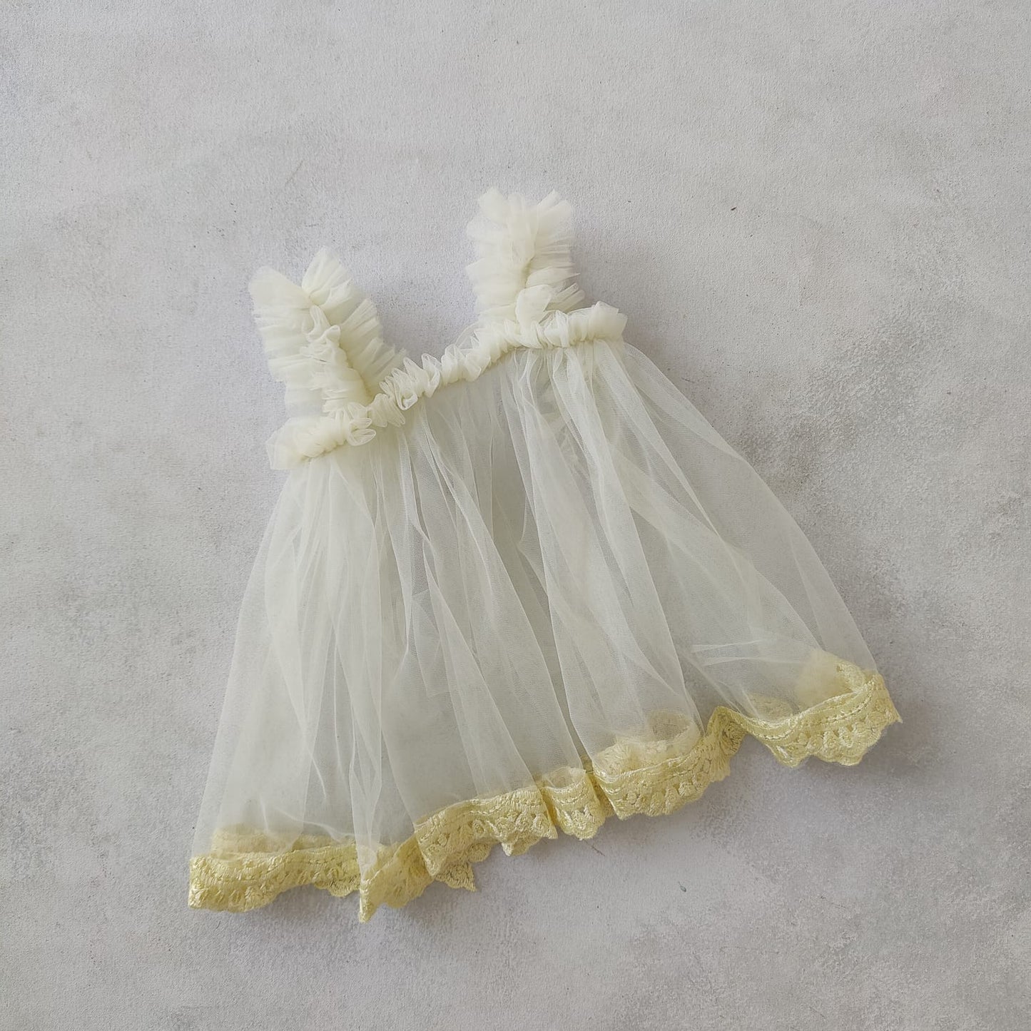 CREAM FROCK - (9-12 MONTHS)