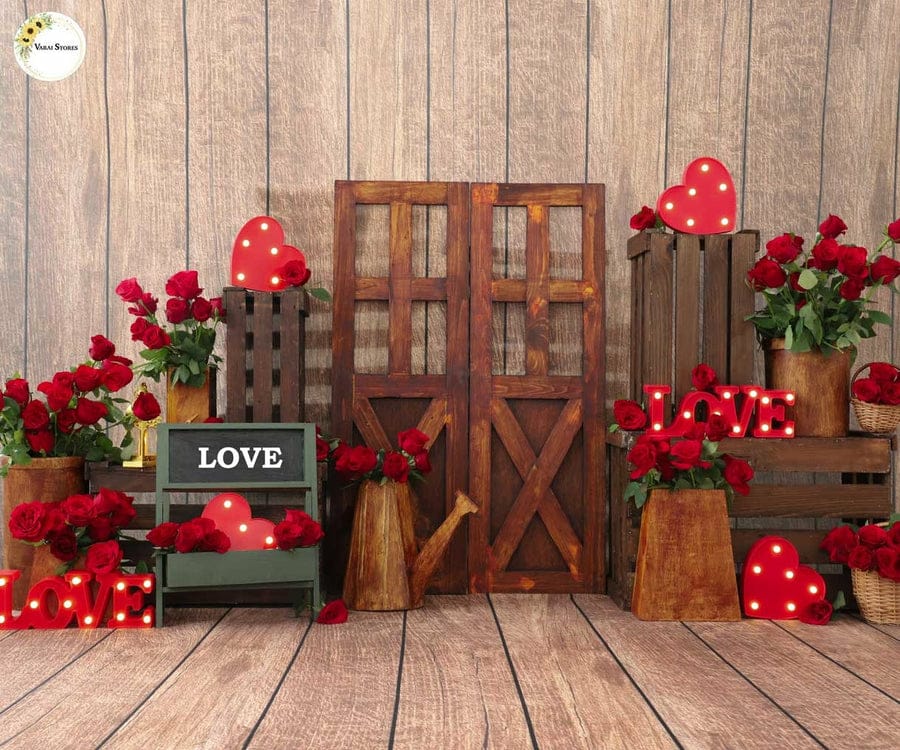 CLASSIC ROSE GARDEN 5X7 FEET FABRIC PRINTED BACKDROP