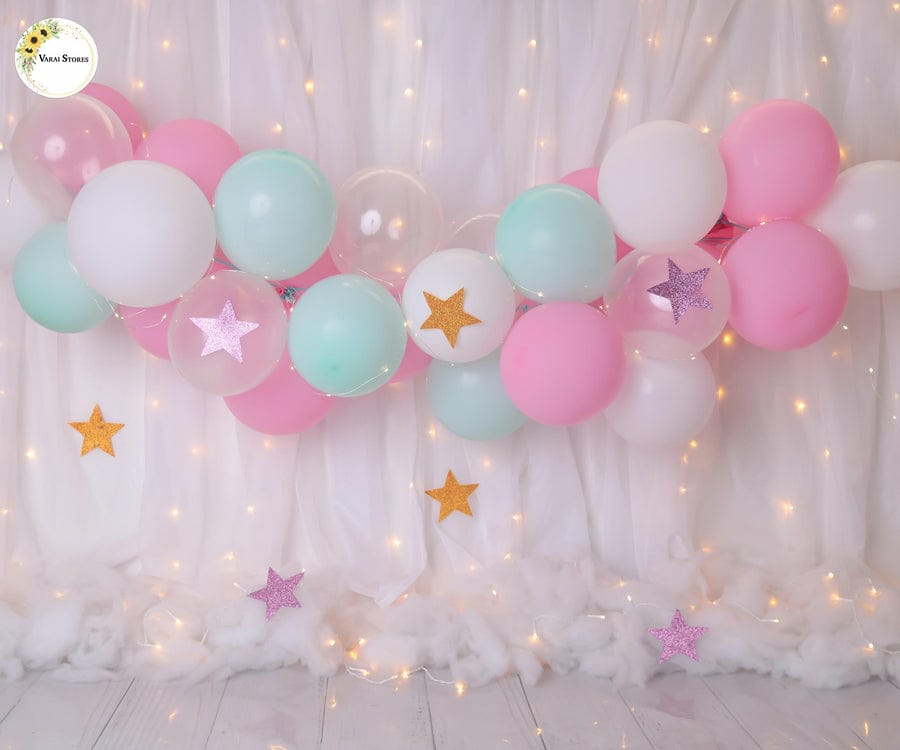 TWINKLE LITTLE STARS 5X7 FEET FABRIC PRINTED BACKDROP