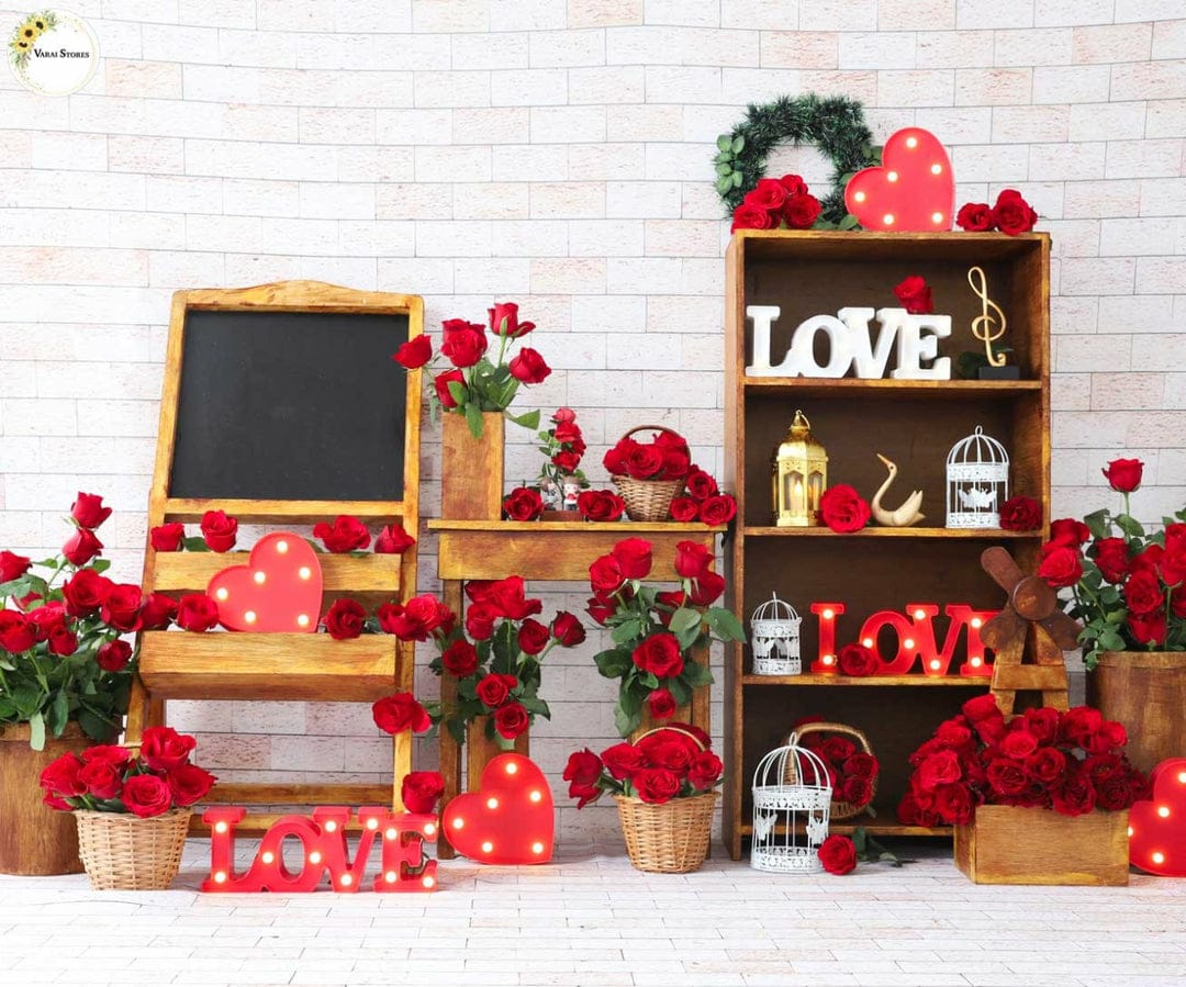 RADIANT ROSE GARDEN 5X7 FEET FABRIC PRINTED BACKDROP