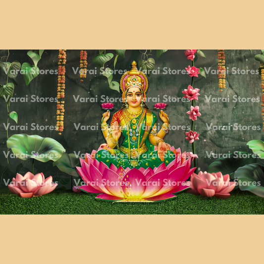 Mahalakshmi (Type 1) - Baby Printed backdrop