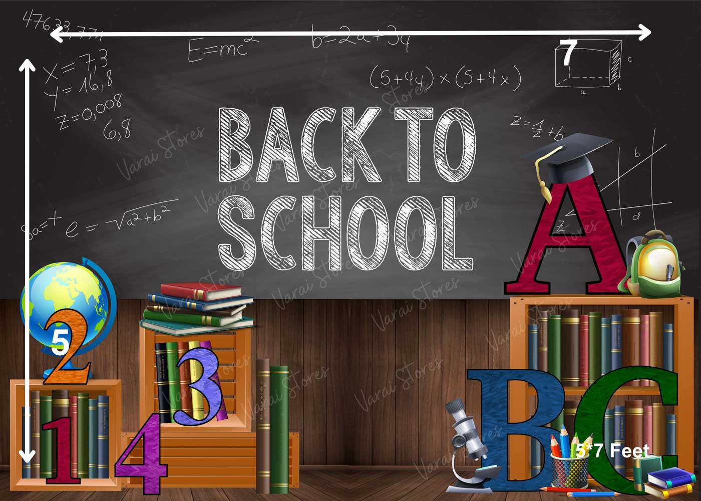 BACK TO SCHOOL 5*7 BACK DROP