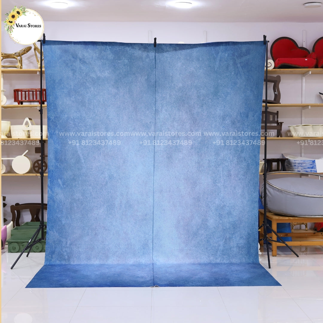 Textured Dark Blue - Printed Maternity Backdrop - 8x12 Feet