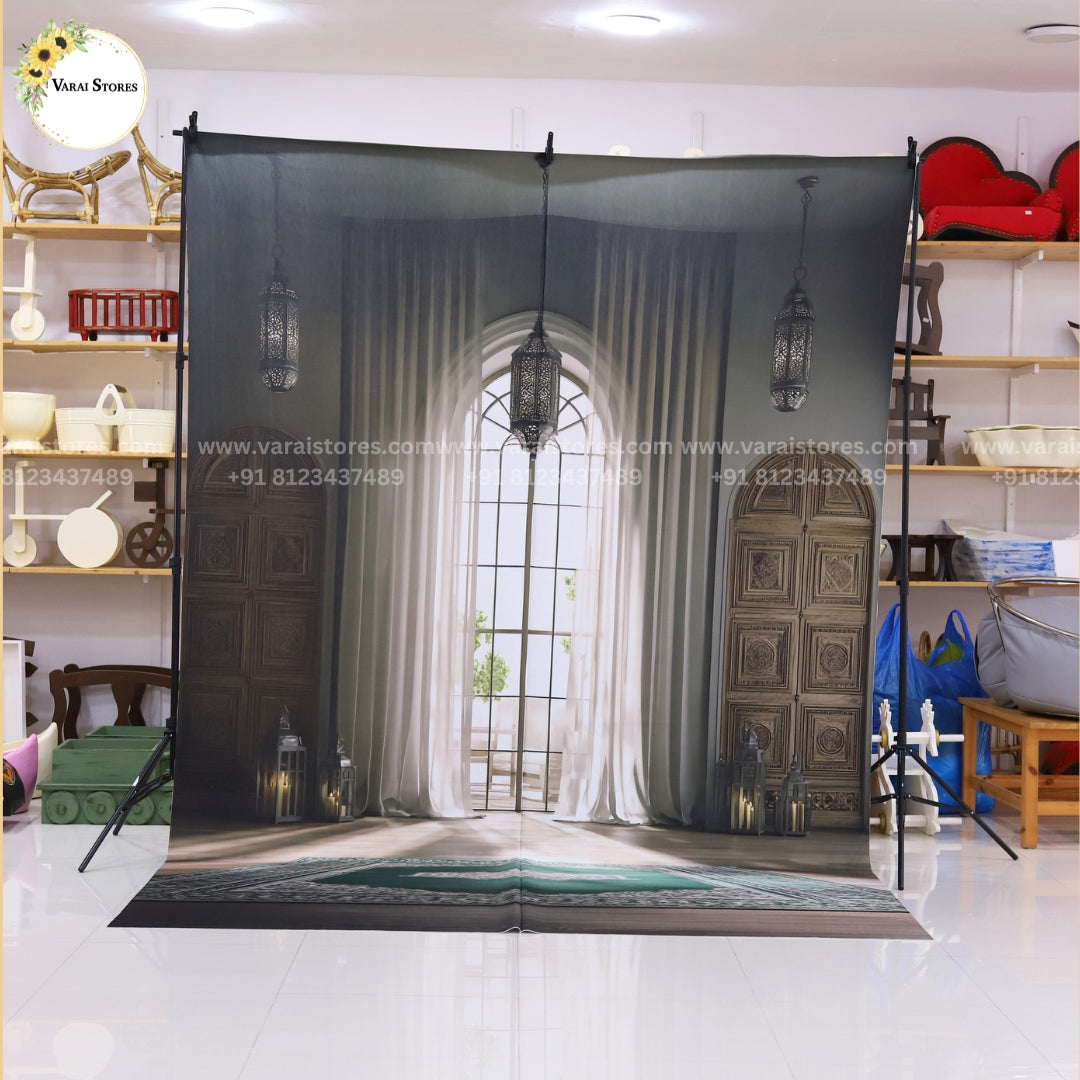 Royal Arch Serenity with floor - PRINTED MATERNITY BACKDROP -  FABRIC 8X12 Feet