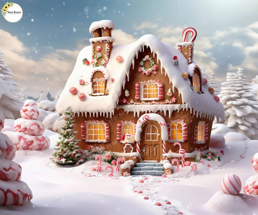 GINGER BREAD HOUSE 5*7 BACK DROP