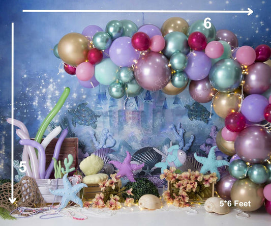 MERMAID BALLOONS 5*7 BACKDROP