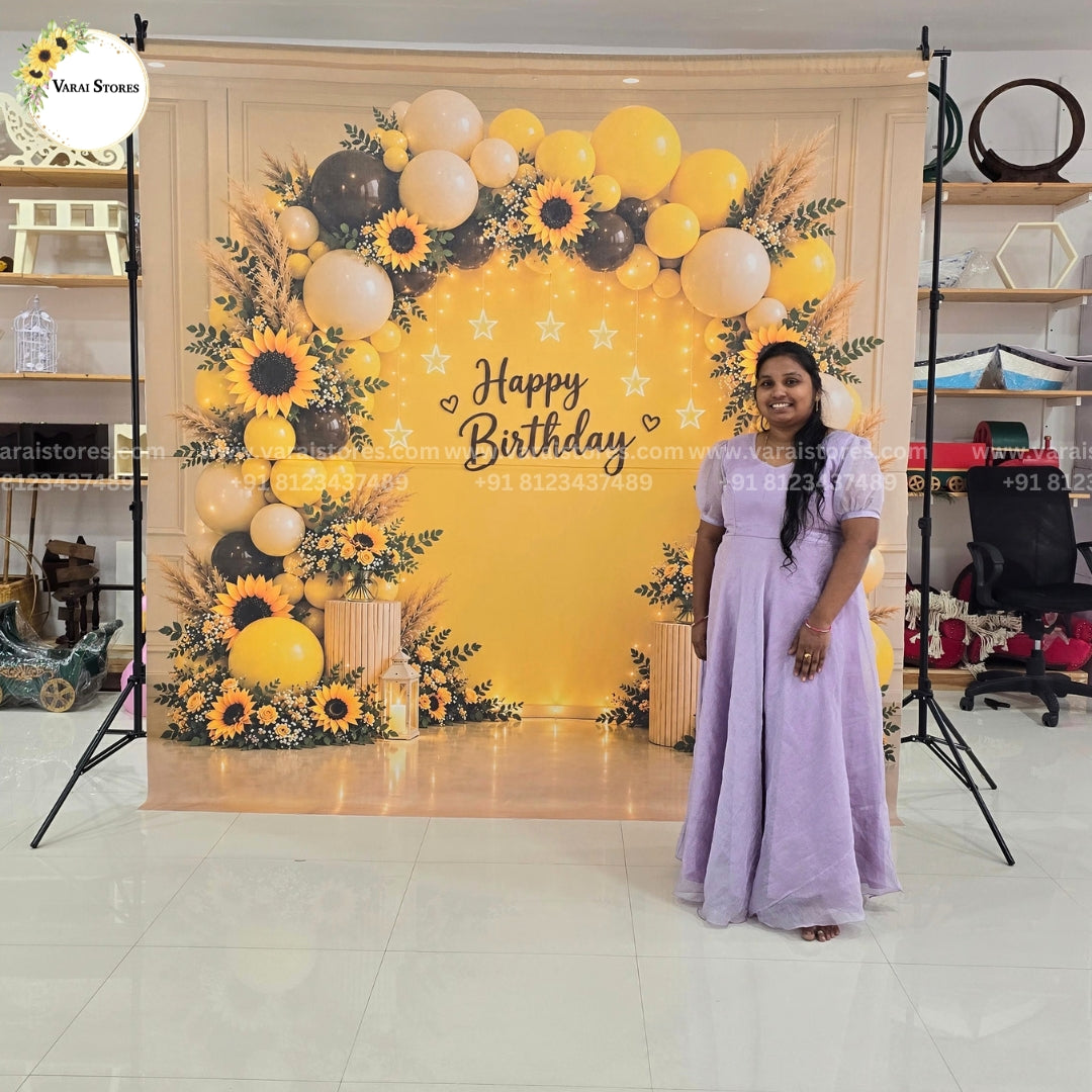 Birthday Backdrop  4  - Printed Backdrop