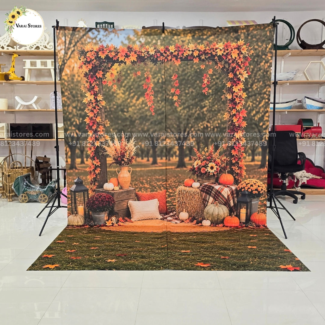 Autumn Backdrop  - PRINTED MATERNITY BACKDROP -  FABRIC 8X12 Feet