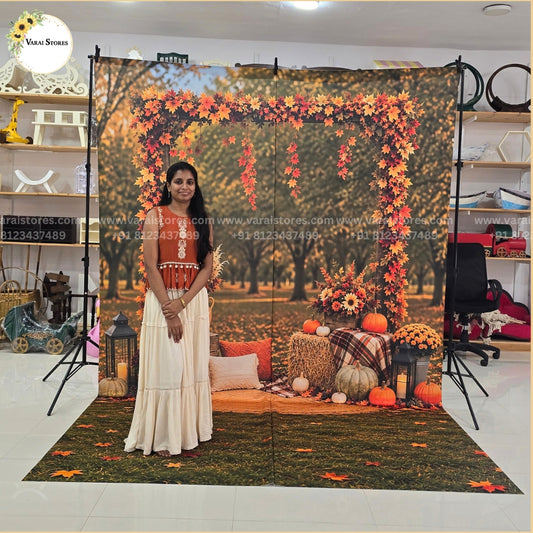 Autumn Backdrop  - PRINTED MATERNITY BACKDROP -  FABRIC 8X12 Feet