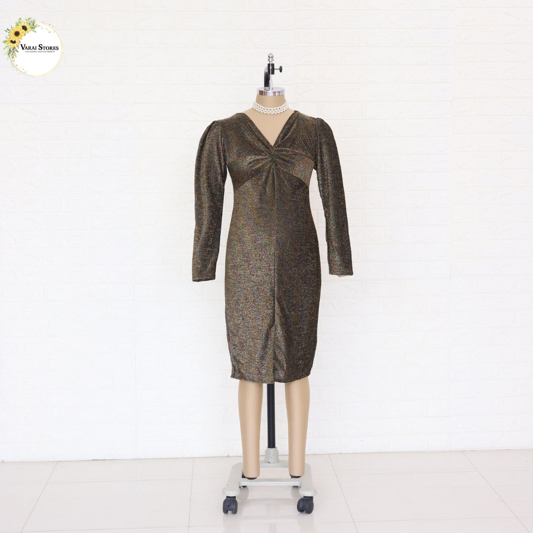 GOLD  MATERNITY FROCK
