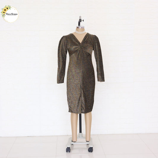 GOLD  MATERNITY FROCK