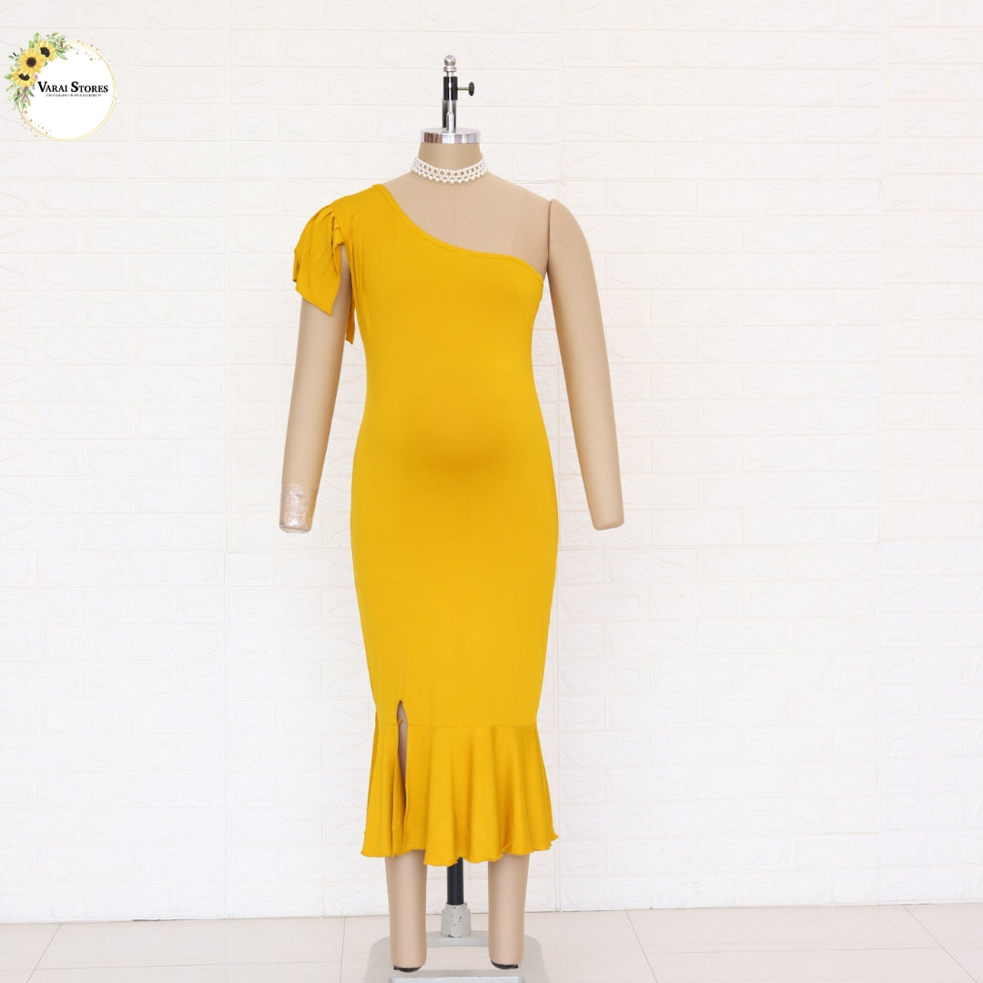YELLOW MATERNITY FROCK