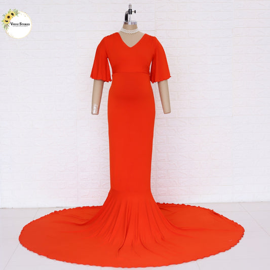 ORANGE  MATERNITY FROCK