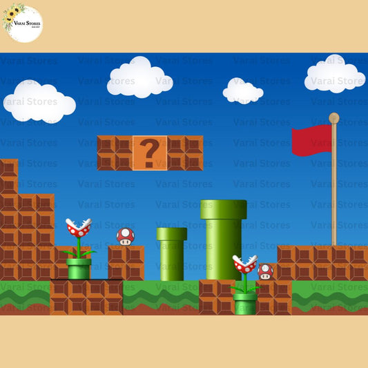 Mario  -   Baby Printed Backdrops  (5x7) feet
