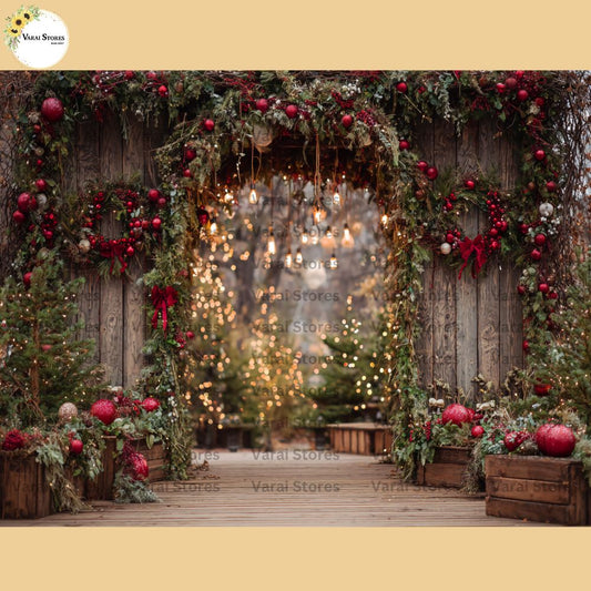 X mas Deck    -   Baby Printed Backdrops  (5x7) feet