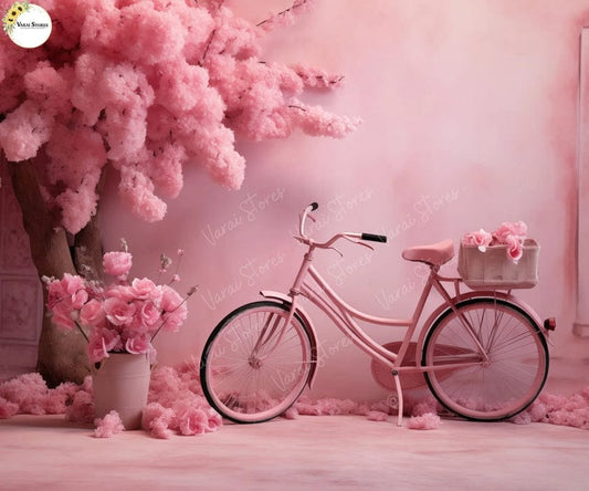 PINK FLORAL CYCLE 5*7 BACK DROP