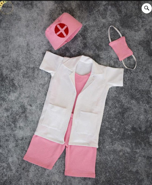 DOCTER OUTFIT PINK (9M-12M)