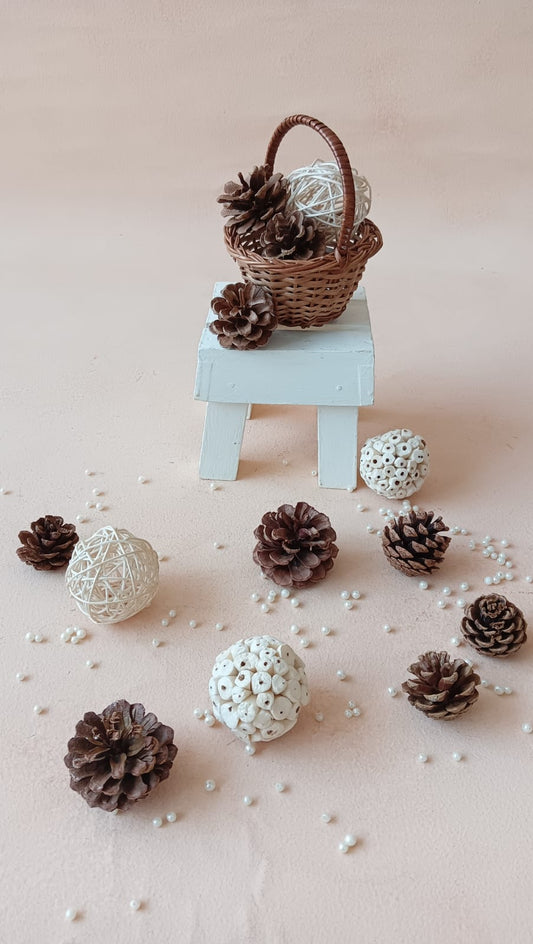 RUSTIC CONES SET  SET OF 4