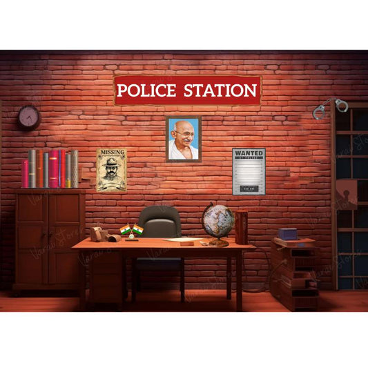 POLICE STATION 5*7 BACK DROP