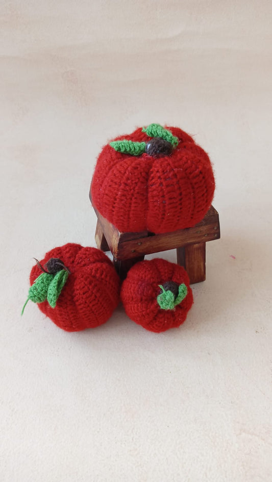 PUMPKINS RED SET OF 3