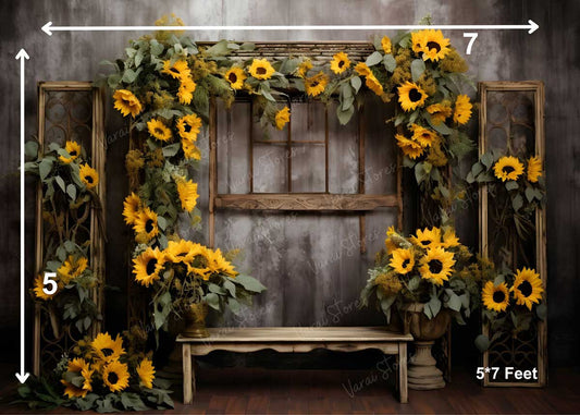 SUNFLOWER STAND 5*7 BACK DROP