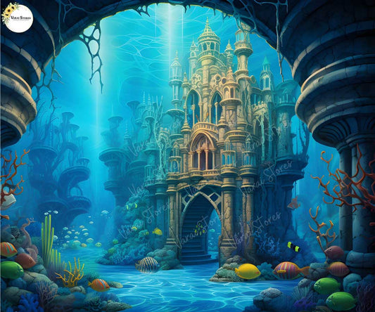 UNDER WATER CASTLE 5*7 BACK DROP