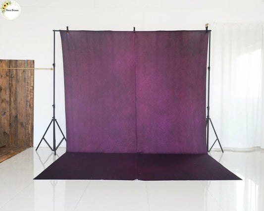 TEXTURED DARK PURPLE PRINTED MATERNITY BACKDROP -FABRIC 8X12