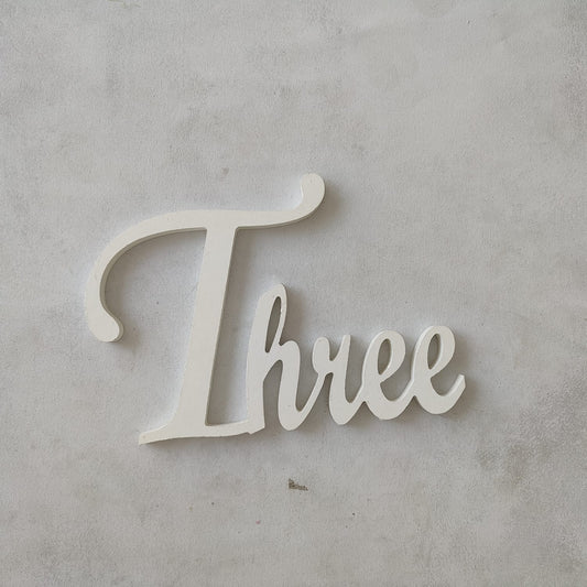 NUMBER CURSIVE THREE