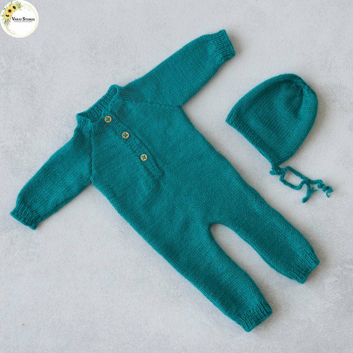 Romper with Cap green [0-3 MONTHS ]