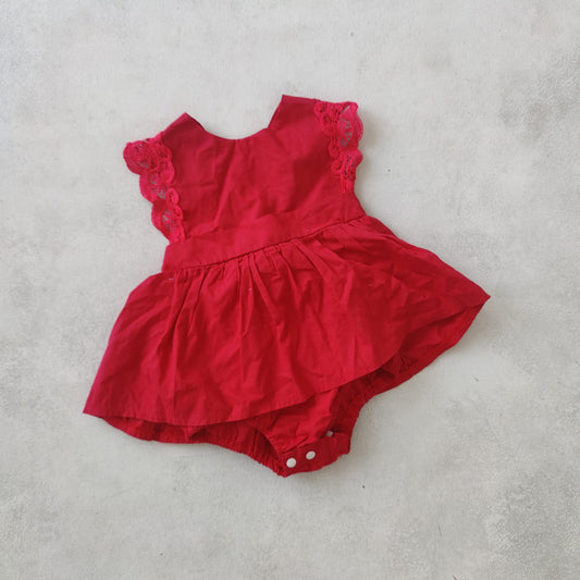 RED FROCK [0-3 MONTHS]