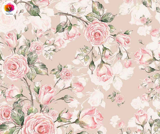Peachy Rose 5×7 Feet Fabric Printed Backdrop
