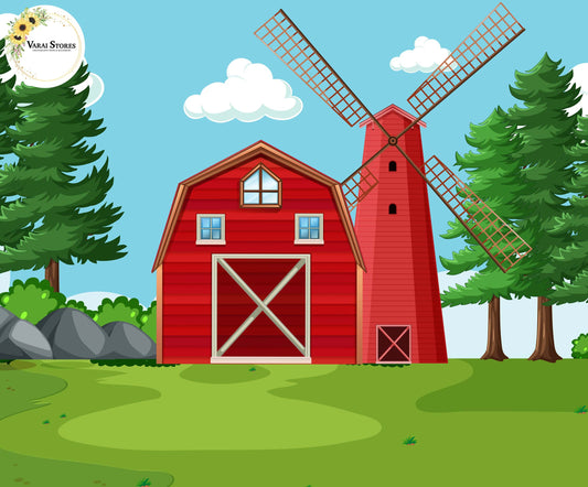Farm 5×7 Feet Fabric Printed Backdrop