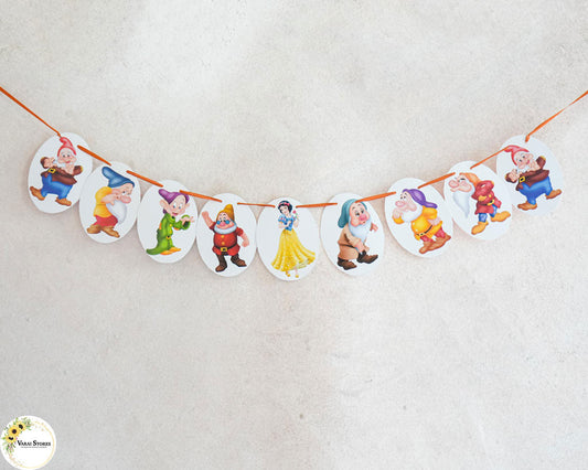 Products Snow Princess And 7 Dwarfs Bunting