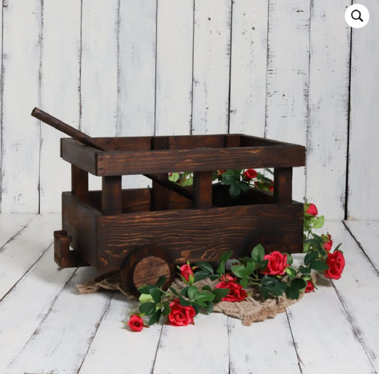 Wooden Cart With Detachable Handle
