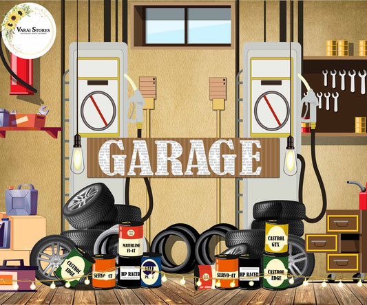 Garage 5×7 Feet Fabric Printed Backdrop
