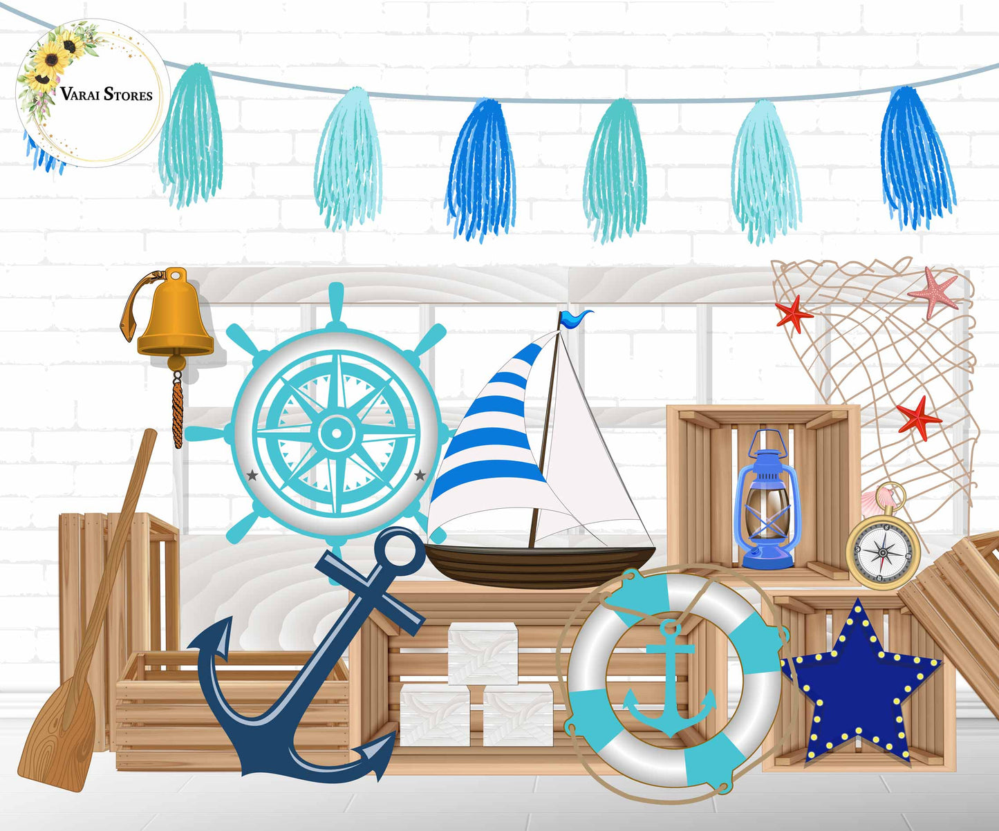Sailor 5×7 Feet Fabric Printed Backdrop